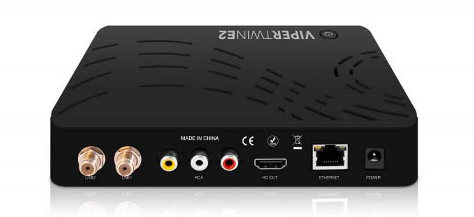 Οι συνδέσεις στη πίσω όψη του Amiko Viper Twin E2